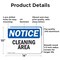 Signmission Cleaning Area, 14 in W x Rectangle, Aluminum OS-2PACK-NS-A-1014-L-10644 - alternate 3